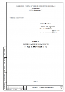 Обоснование безопасности